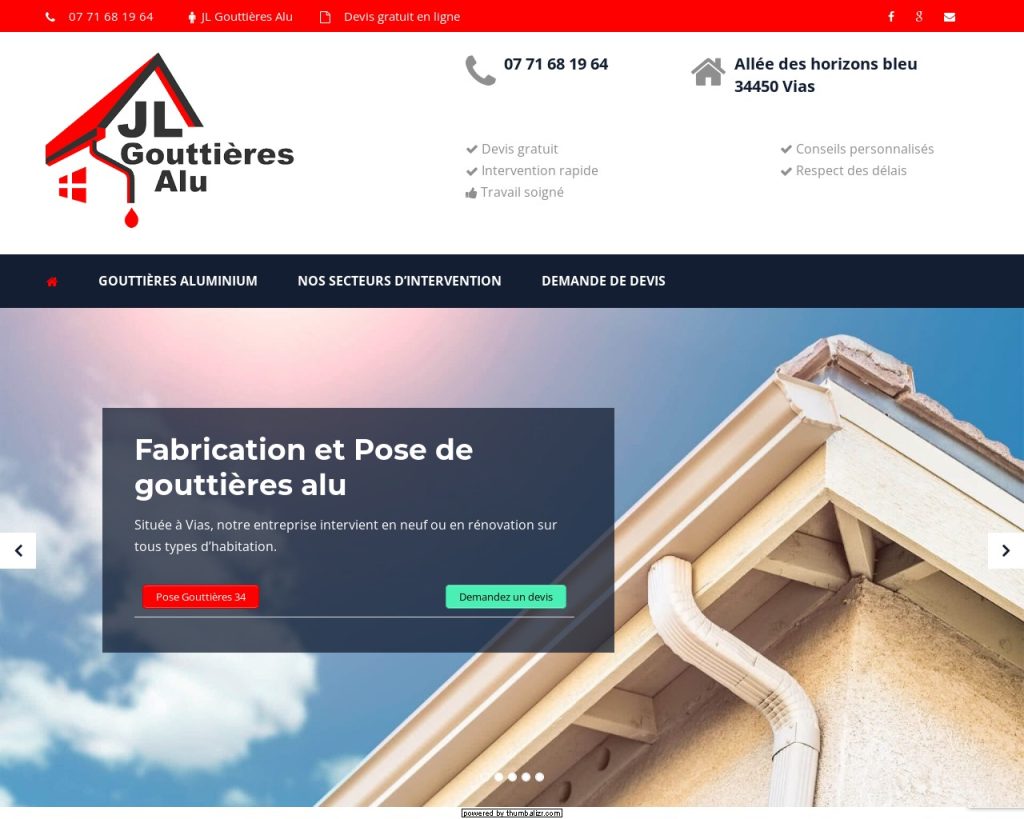 JL Gouttières Alu 34